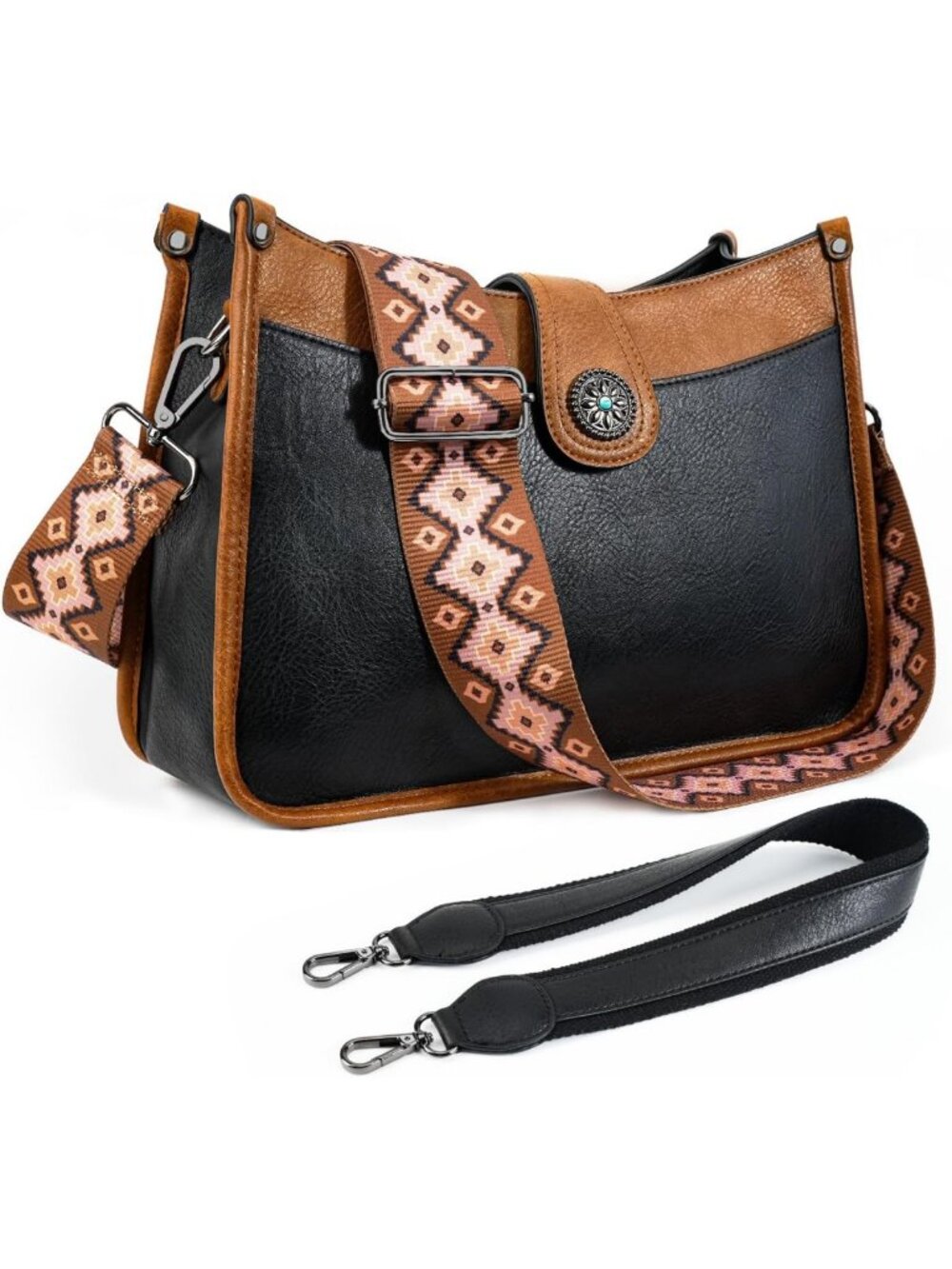 Trendy Vegan Leather Crossbody Hobo Bag for Women - Stylish Shoulder Bucket